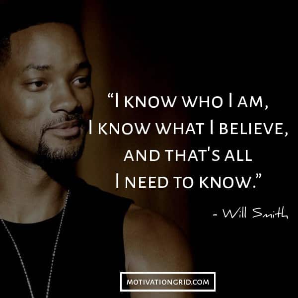 Will Smith inspirational image, know yourself