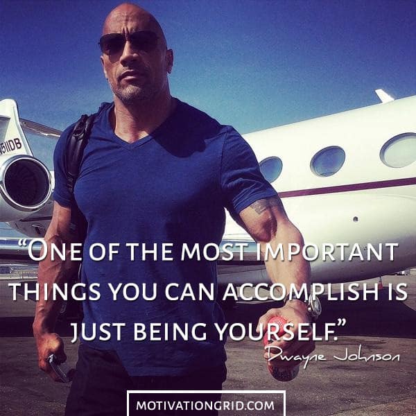 Dwayne Johnson The Rock Being Yourself Picture Quote