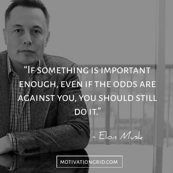 Elon Musk Quotes about the odds