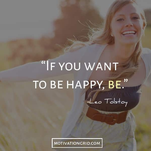 Leo tolstoy quote about being happy
