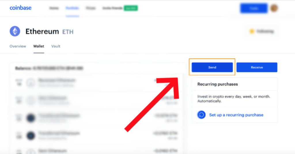 how to transfer ethereum from coinbase to metamask